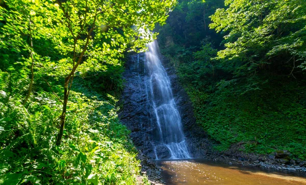 Temporada Verano Cascada Alquitrán Camlihemsin Rize Turquía —  Fotos de Stock