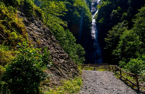 Temporada Verano Cascada Alquitrán Camlihemsin Rize Turquía —  Fotos de Stock