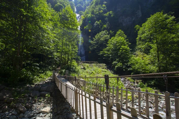 Sommarsäsong Tar Waterfall Camlihemsin Rize Turkiet — Stockfoto