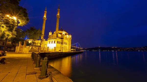 Istanbul Image Ortakoy Mosque Bosphorus Bridge Istanbul Beautiful Sunrise — Stock Photo, Image