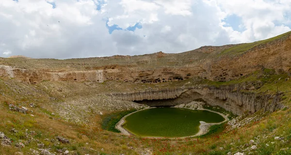 Důlní Jáma Prohlubně Kolem Provincie Konya Turecku — Stock fotografie