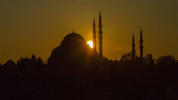 Vacker Utsikt Över Vackra Historiska Suleymaniye Moskén Rustem Pasa Moskén — Stockfoto