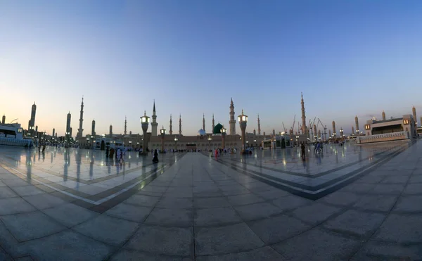 Аль Масджид Мечеть Набави Медина Закате — стоковое фото
