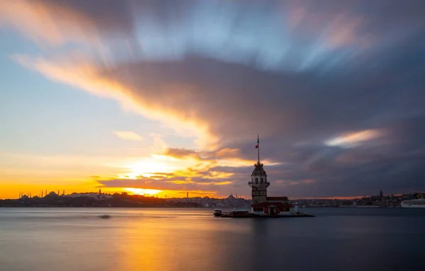 Maiden Tower Photographed Long Exposure Stop Filter Fantastic Images Were — Stock Photo, Image