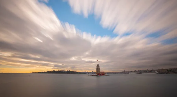 Maiden Tower Photographed Long Exposure Stop Filter Fantastic Images Were Stock Photo