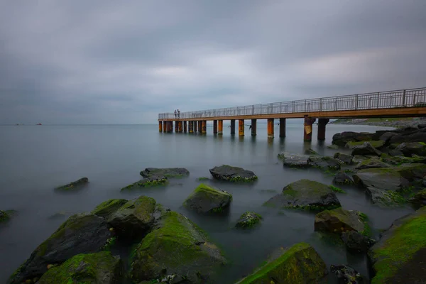 Pier Fotos Fotografadas Com Altas Velocidades Obturador — Fotografia de Stock