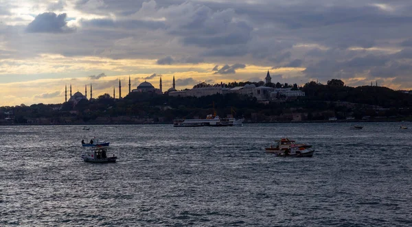 Silhueta Paisagística Mais Bonita Istanbul — Fotografia de Stock