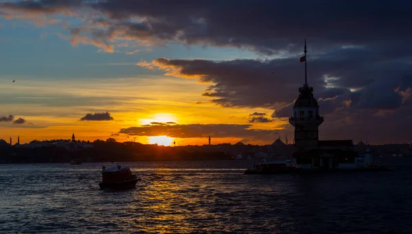 Belle Silhouette Paysage Istanbul — Photo