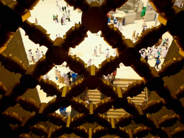 Двері Деталі Святого Місця Кааба Мекка Саудівська Аравія — стокове фото