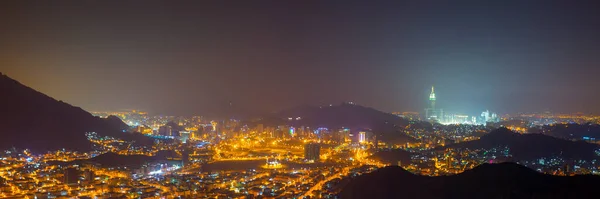 Вид Місто Мекка Масджидлхарам Під Час Світанку Фейр Гори Світла — стокове фото