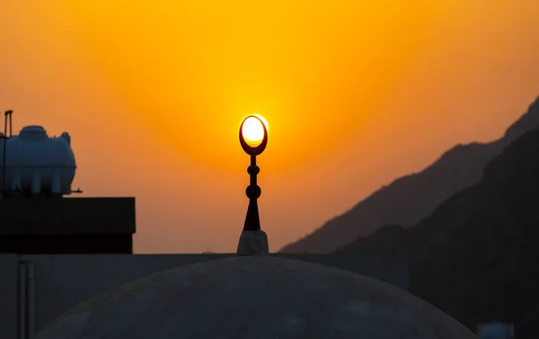 Lever Soleil Dans Ville Sainte Mecque — Photo