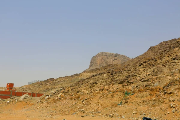 Musulmanes Monte Arafat Jabal Rahmah Arabia Saudita Este Lugar Donde — Foto de Stock