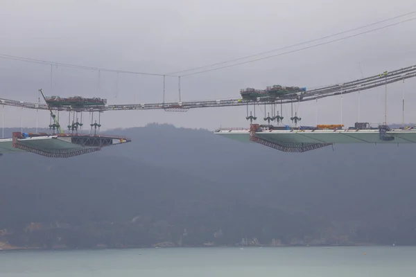 Pendant Construction Pont Yavuz Sultan Selim Istanbul Turquie — Photo