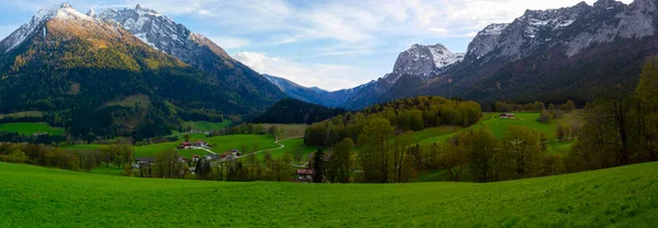 Fantastica Alba Autunnale Del Lago Hintersee Bella Scena Alberi Isola — Foto Stock