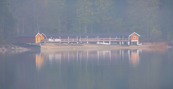 Lago Eibsee Baviera Alemanha Natureza Paisagens Europa Alpes Montanha Zugspitze — Fotografia de Stock