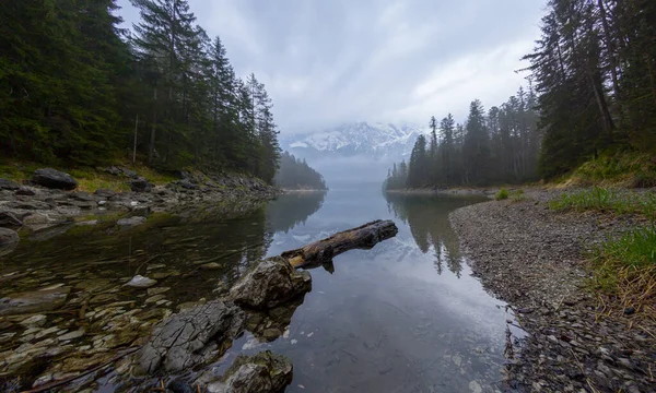 Lago Eibsee Baviera Alemanha Natureza Paisagens Europa Alpes Montanha Zugspitze — Fotografia de Stock