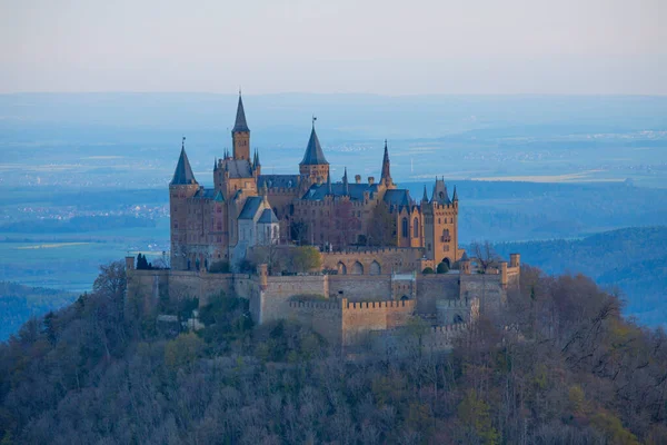 Widok Zamku Hohenzollern Alpach Szwabskich Baden Wurttemberg Niemcy — Zdjęcie stockowe