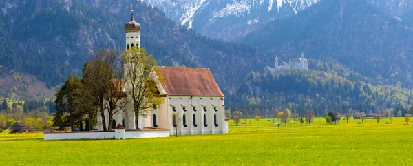 Церковь Святого Колумба Швангау Южная Германия — стоковое фото