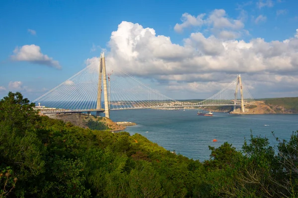 Ponte Yavuz Sultan Selim Istambul Vista Para Bósforo — Fotografia de Stock