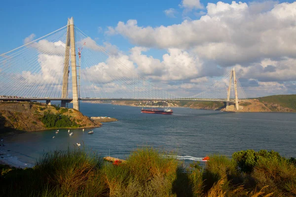 Yavuz Sultan Selim Köprüsü Stanbul Boğazı Görünümü — Stok fotoğraf