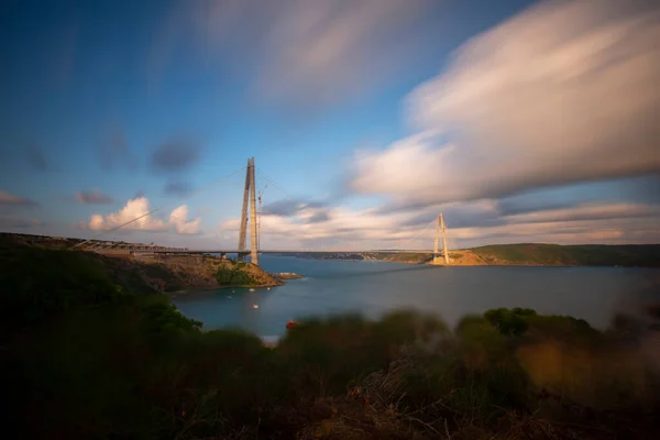 Yavuz Sultan Selim Silta Istanbul Bosporus Näkymä — kuvapankkivalokuva