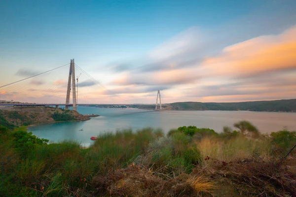 Ponte Yavuz Sultan Selim Istambul Vista Para Bósforo — Fotografia de Stock