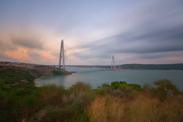 Yavuz Sultan Selim Silta Istanbul Bosporus Näkymä — kuvapankkivalokuva