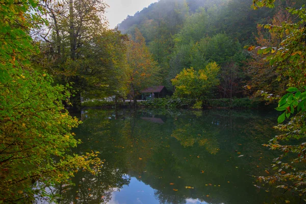 Осінній Пейзаж Сім Озер Національний Парк Єдіголлер Болу Туреччина — стокове фото