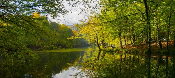 Осенний Пейзаж Семи Озерах Едигольском Национальном Парке Болу Турция — стоковое фото