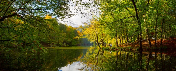 Podzimní Krajina Sedm Jezer Yedigoller National Park Bolu Turecko — Stock fotografie