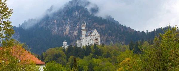 Beautiful View World Famous Neuschwanstein Castle Nineteenth Century Romanesque Revival — Stock Photo, Image