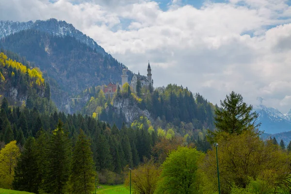 Bela Vista Mundialmente Famoso Castelo Neuschwanstein Palácio Renascentista Românico Século — Fotografia de Stock