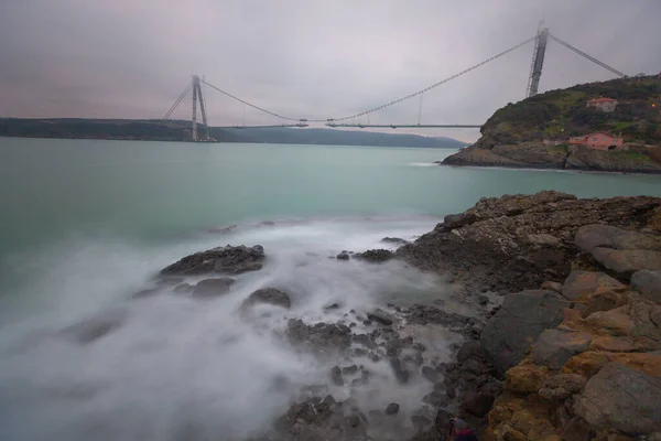 Stanbul Boğazı Yavuz Sultan Selim Köprüsü Yeni Gün — Stok fotoğraf