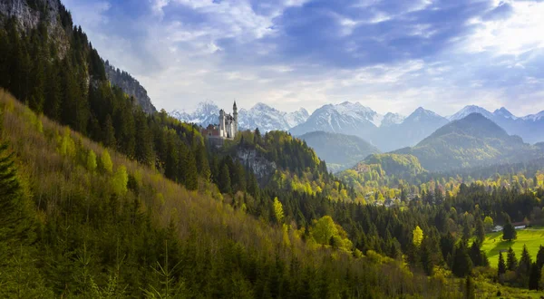 Neuschwanstein Slott Fussen Bayern Tyskland — Stockfoto