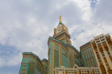 Makkah, Suudi Arabistan 'da Abraj Al Yem (Kraliyet Saat Kulesi Makkah) ile Skyline.