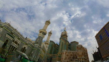 Makkah, Suudi Arabistan 'da Abraj Al Yem (Kraliyet Saat Kulesi Makkah) ile Skyline.