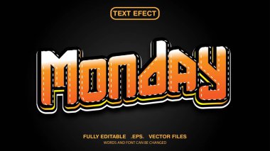 Pazartesi temalı metin efekti