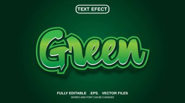 düzenlenebilir metin efekti teması yeşil