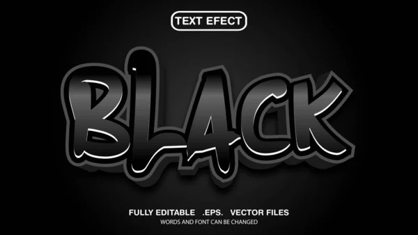 Black Theme Effect Text — Stock Vector