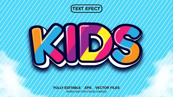Editable Text Effect Kids Theme — Stock Vector
