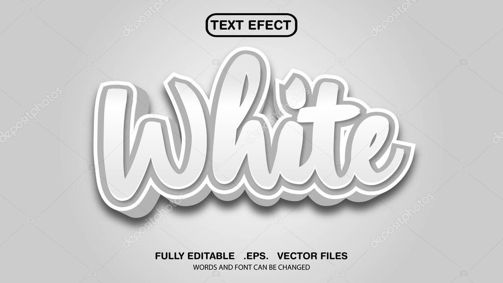 editable text effect white theme