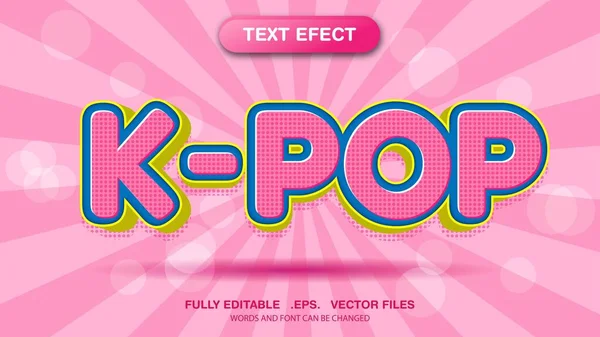Editable Text Effect Font Style Template Pop Themed — Stockvektor
