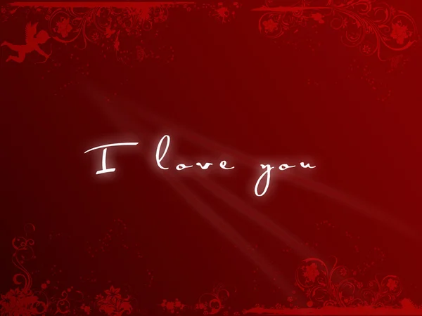 Postcard I love you, Valentine — Stock Photo, Image