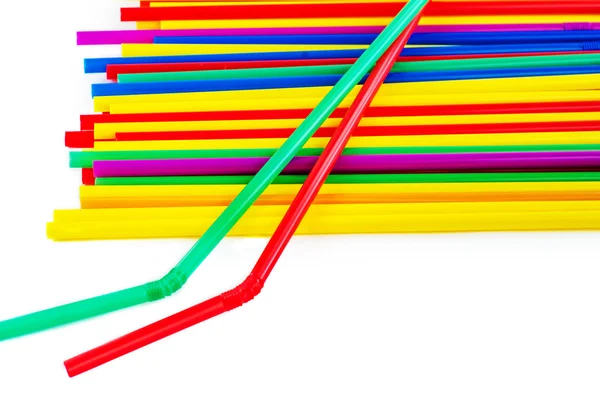 Straws of different colors, — Stock Photo, Image