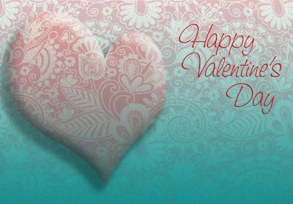 Card Valentine's Day with a pattern — Stock Photo, Image