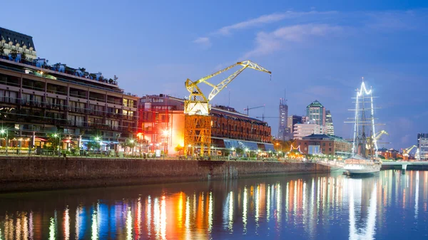 Puerto Madero de noche — Foto de Stock