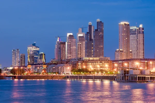 Puerto Madero at Night Stock Image