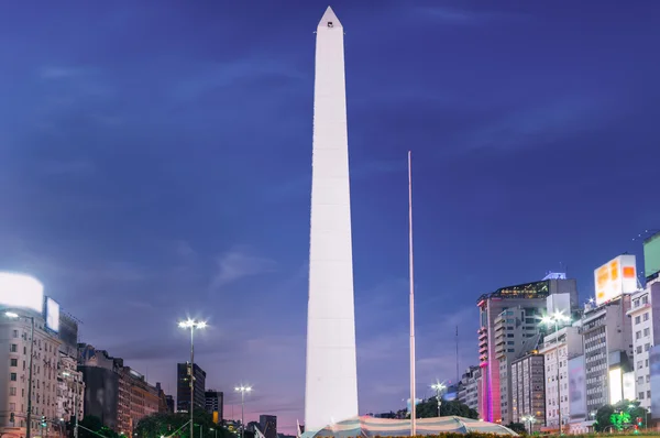 Buenos aires Obelisken, kapital stad i argentina Royaltyfria Stockbilder