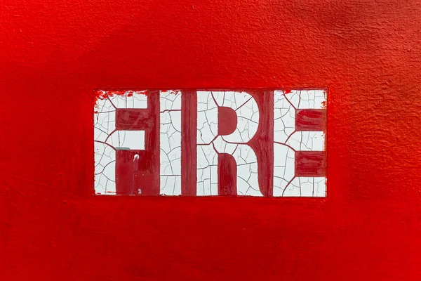 Red Fire Sign — Stock Photo, Image