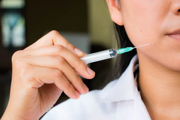 Injeção de Botox — Fotografia de Stock